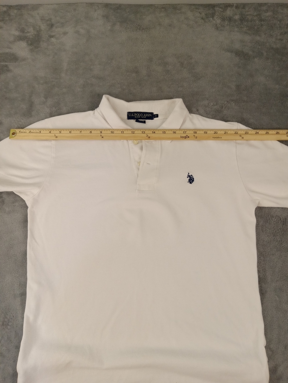 U.S. Polo Assn. Men's White Short-Sleeve Polo Shirt Size Medium - Picture 8 of 13
